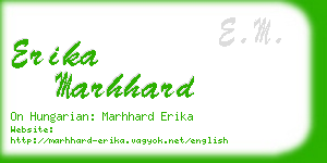 erika marhhard business card